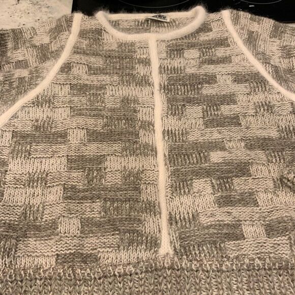Vintage Le Caselline Wool Blend Mixed Knit Sweater sz L - Picture 5 of 6